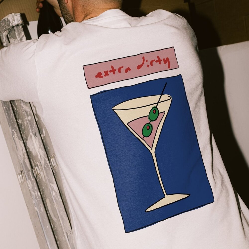 Retro Martini T Shirt, Vintage T Shirt